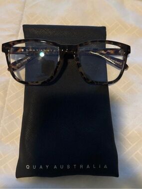 Quay Australia Tortoiseshell Rectangle Eyeglasses